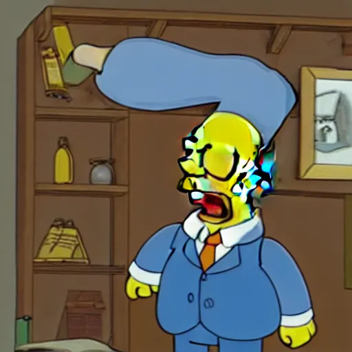 Image similar to Homer Simpson as a boss in Eldin Ring