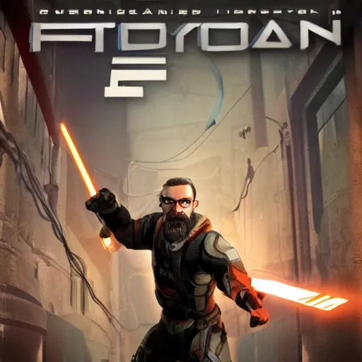 Image similar to Gordon Freeman, Half Life 3. Paramount Pictures, 2043. Runtime, 2 hours 32 minutes.