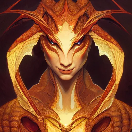 Image similar to symmetry!! smaug dragon, intricate, elegant, highly detailed, digital painting, artstation, concept art, smooth, sharp focus, illustration, art by artgerm and greg rutkowski and alphonse mucha