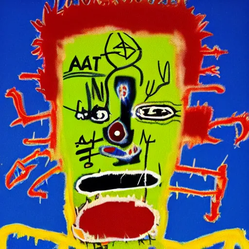 Image similar to basquiat style alien