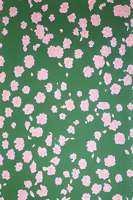 Prompt: Floral wallpaper by George Baselitz