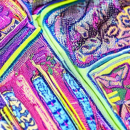 Prompt: backpack fabric close up