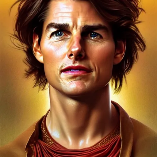 Prompt: africa, beautiful portrait of a very funny actor tom cruise playing with ginger red big monkey, face like monkey, emma watson actress blended monkey face, ape, powerful, dramatic lighting, intricate, wild, highly detailed, digital painting, cinematic, artstation, concept art, sharp edges and focus, illustration, art by artgerm and greg rutkowski and alphonse mucha