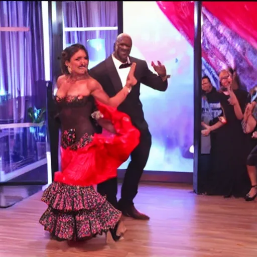 Prompt: terry crews dancing the flamenco