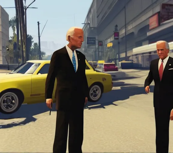 Image similar to joe biden in gta v