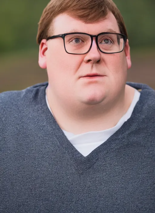 Image similar to portrait photo still of real life peter griffin, 8 k, 8 5 mm, f. 1 4, beautiful composition