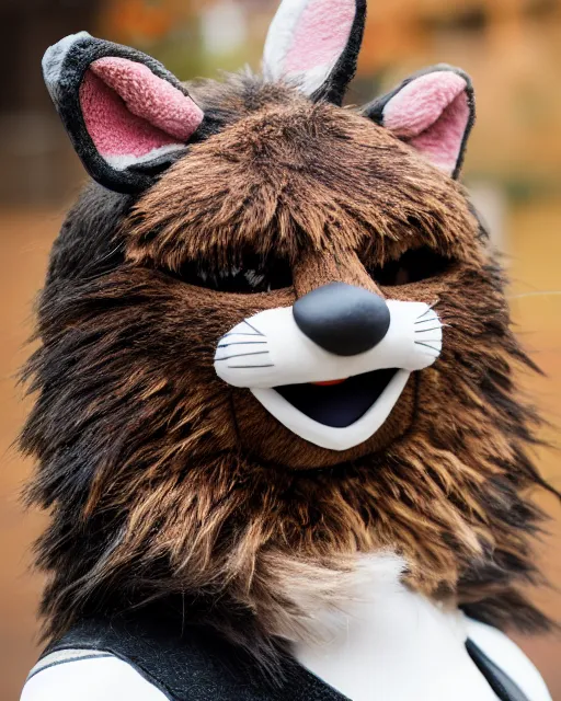 Image similar to photo of a fursuit, 8 k, 8 5 mm f 1. 8, fursuit, beetlecat