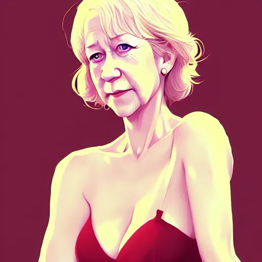 Image similar to helen mirren 1 9 8 0, portrait shinkai makoto studio ghibli studio key hideaki anno sakimichan stanley artgerm lau rossdraws james jean marc simonetti elegant highly detailed digital painting artstation pixiv