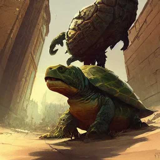 Prompt: snapping tortle by greg rutkowski