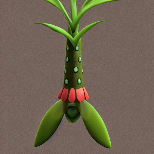 Prompt: a pokemon that looks like a dionaea muscipula, unreal engine.