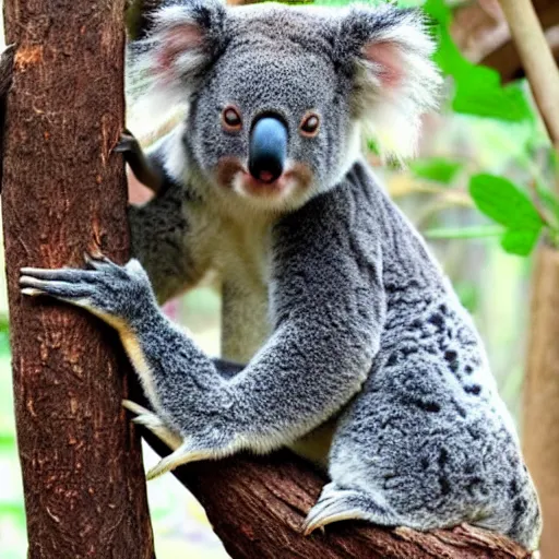 Image similar to koala mixed with tiger