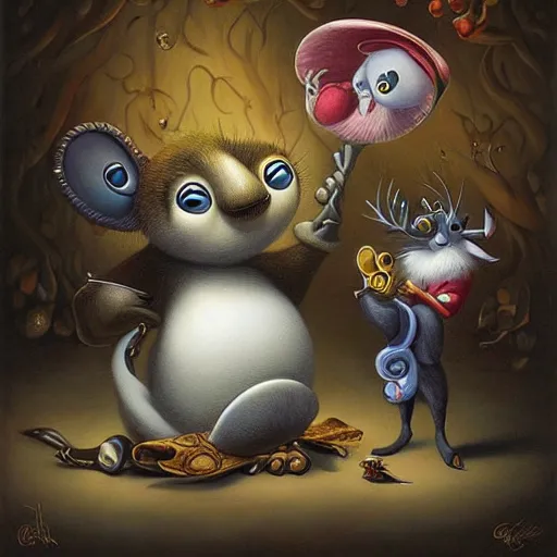 Prompt: lullaby by Greg Craola Simkins , masterpiece