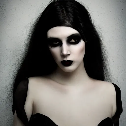 Prompt: pale goth beauty, cinematic lighting, various refining methods, ultra definition, award winning photo