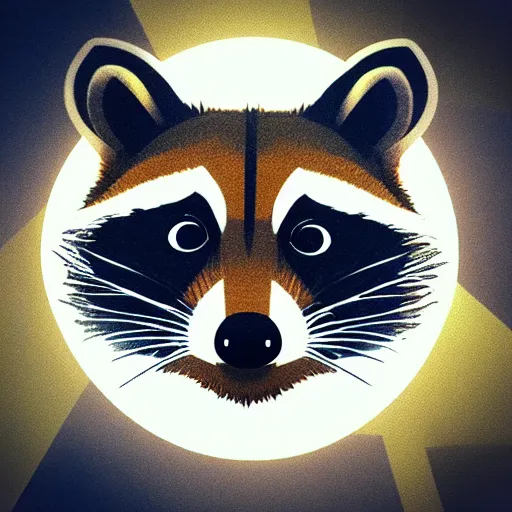 Image similar to “portrait of racoon in the style of metamask with laser eyes”