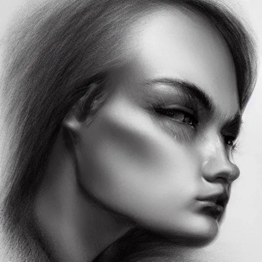 Image similar to a two people's face fusing together!!!!!!, fusing human faces, charcoal drawing by richard mortensen, matte drawing, hyper realism, zbrush, mannerism