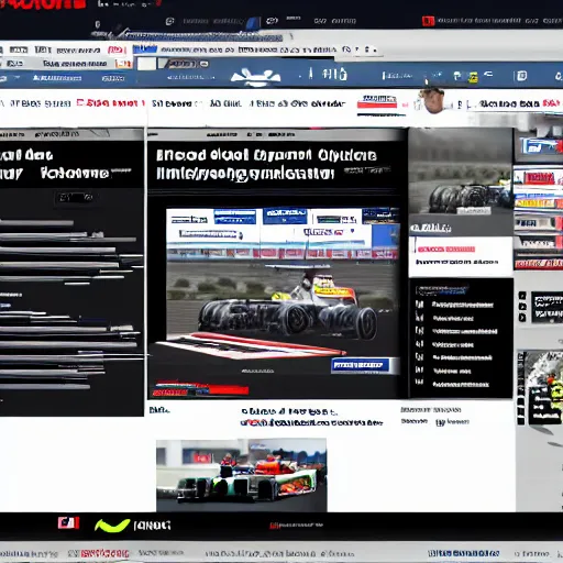 Image similar to sport newsroom for formula 1, realistic