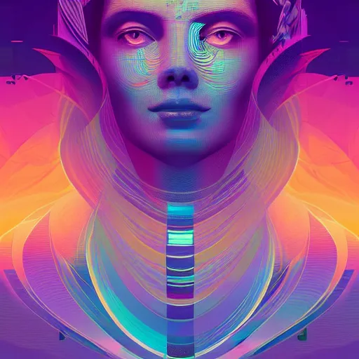 Image similar to a goddess by Petros Afshar and Beeple