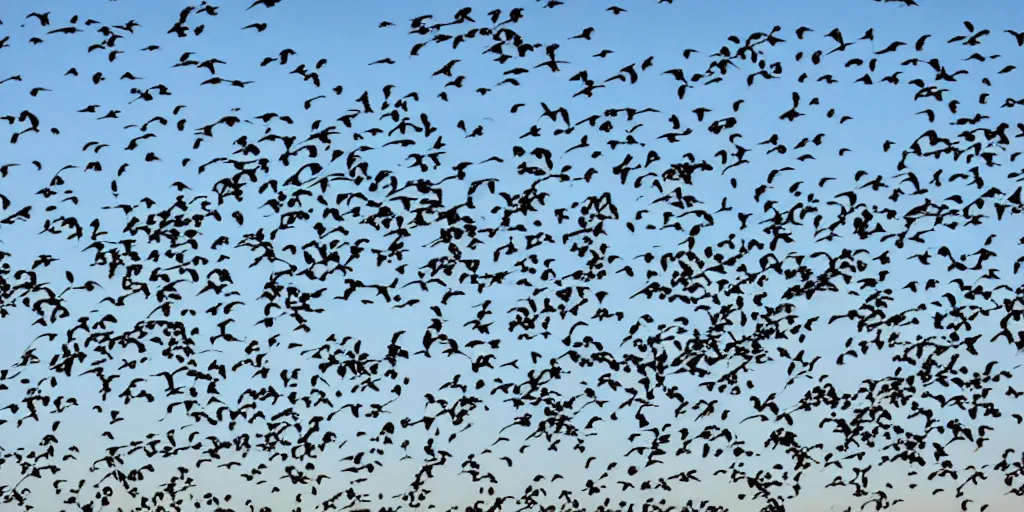 Image similar to thousands of birds in the sky