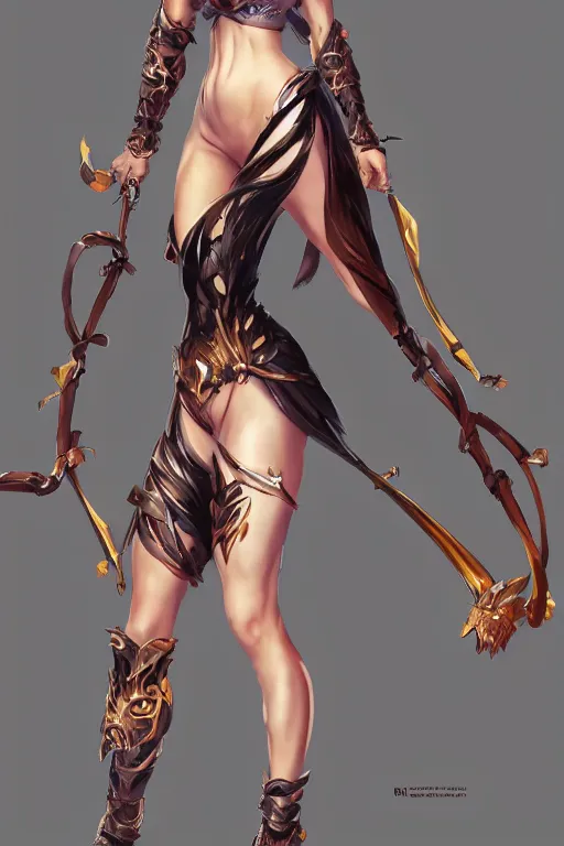 Image similar to a blade and soul concept art of female character on a render by the artist Hyung tae Kim , Jiyun Chae, Joe Madureira, trending on Artstation by Hyung tae Kim, artbook, Stanley Artgerm Lau, WLOP, Rossdraws