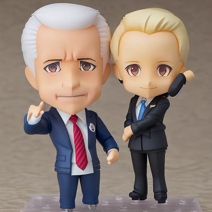 Image similar to an anime nendoroid figurine of Joe Biden, fantasy, figurine , product photo