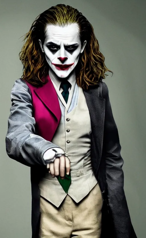 Image similar to Emma Watson as the Joker