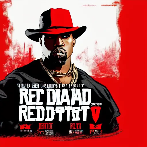 Image similar to kanye west in stephen bliss illustration red dead redemption 2 artwork of kanye west, in the style of red dead redemption 2 loading screen, by stephen bliss, artstation