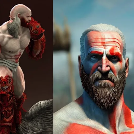 Prompt: Joe Biden as god of war