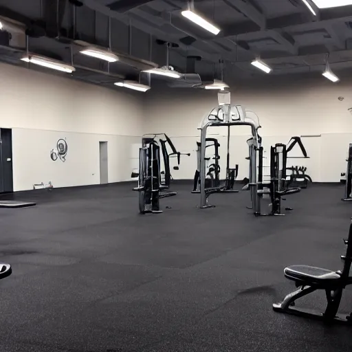 Prompt: empty gym during a power outage