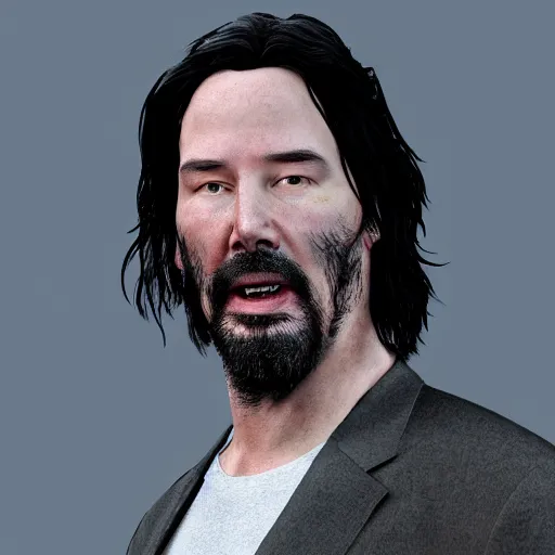 Image similar to hyperrealistic dslr film still of grotesquely morbidly obese keanu reeves, stunning 8 k octane comprehensive 3 d render, inspired by istvan sandorfi & greg rutkowski & unreal engine, perfect symmetry, dim volumetric cinematic lighting, extremely hyper - detailed, extremely lifelike attributes & lifelike texture, intricate, masterpiece, artstation, stunning