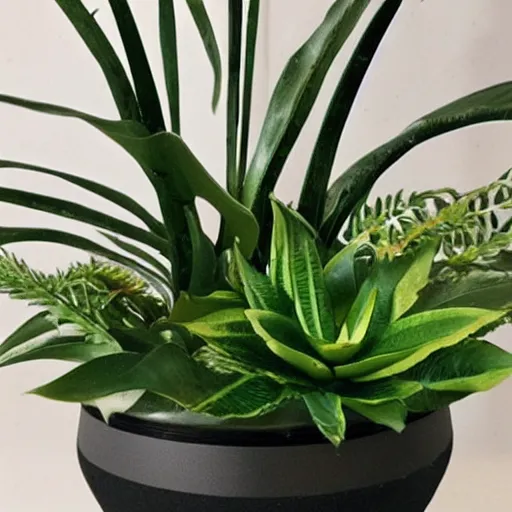 Prompt: an architectural, unique pot made for houseplants