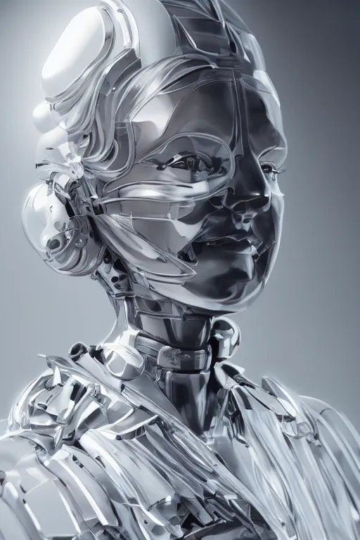 Prompt: Mechanical realistic female elegant modern android looking, cinematic lighting, intricate, elegant, super highly detailed, art station, concept art, smooth, sharp focus, no blur, no dof, extreme illustration, boston dynamic, Photorealism, HD quality, 8k resolution, cinema 4d, 3D, beautiful, delicate, art by artgerm and greg rutkowski and alphonse mucha and loish and WLOP