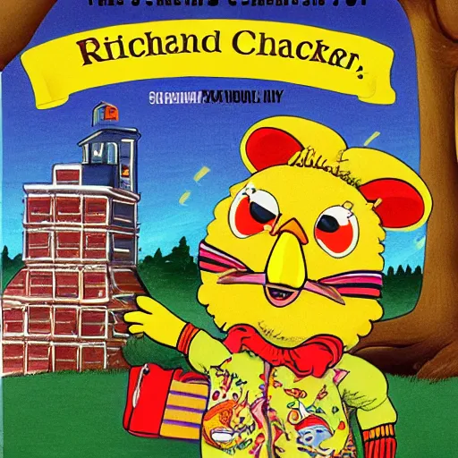 Image similar to a strong chicken by richard scarry