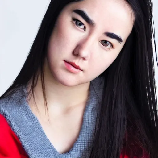 Image similar to a portrait photo of a beautiful young woman who looks like a korean jennifer connelly