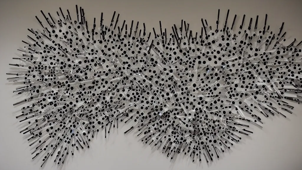 Image similar to academic art spiky backbone art installation, iso 2 0 0