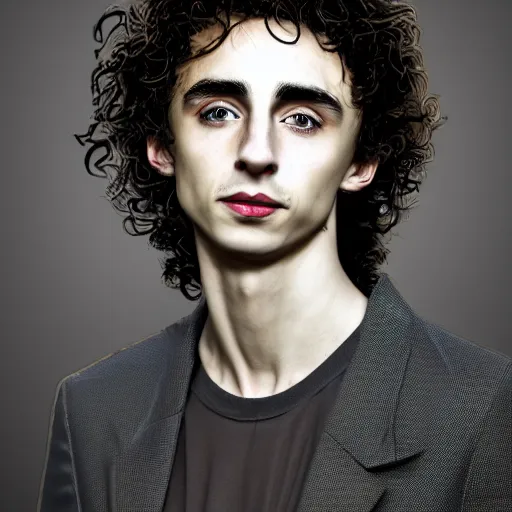 Image similar to Robert Sheehan and Timothee Chalamet crossbreed, rendered in 3D by Xie Boli, trending on artstation, 4k, 8k, photorealistic imagery, photorealistic details, intricate, highly detailed