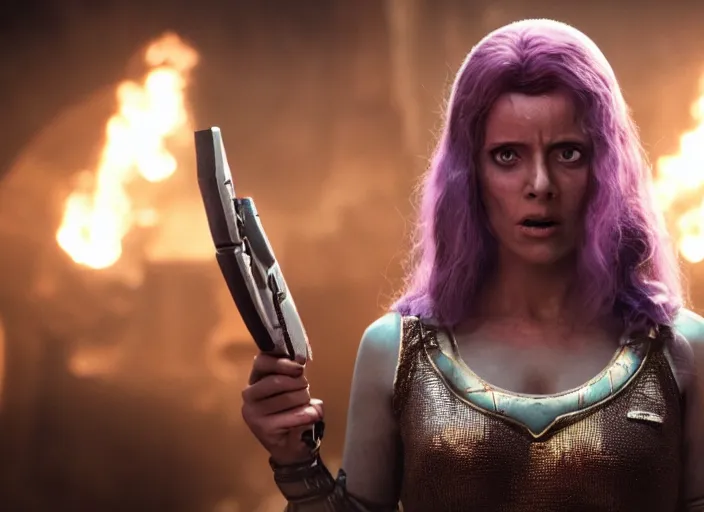 Prompt: film still of leela in the new scifi movie, 4 k