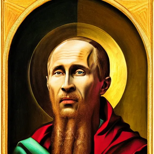 Prompt: vision of ezekiel with vladimir putin, portrait centered