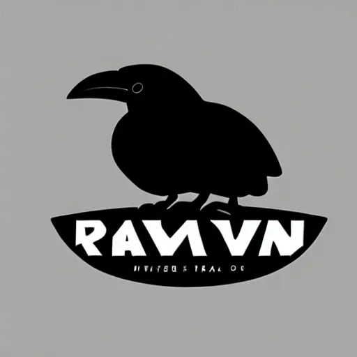 Prompt: Raven logo, trending on dribbble, mascot