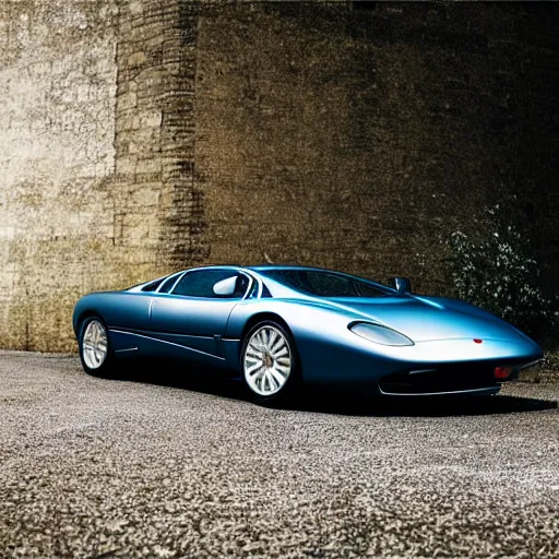 Image similar to “Jaguar XJ220 brochure photo, cinematic, 4K”