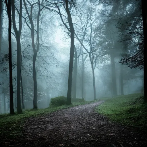 Prompt: a professional photographic picture of the dark woods with dramatic lights, realistic hyperdetailed 8k ultradetail cinematic