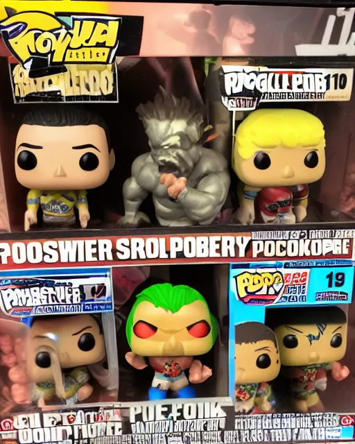 Image similar to Wrestler Funko Pop. Photographic, photography