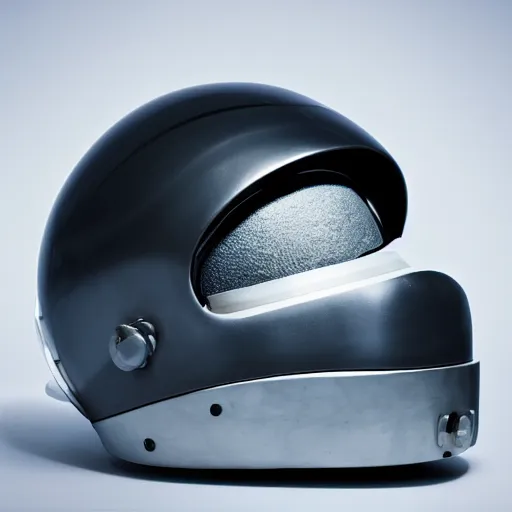 Image similar to highly detailed futuristic alien space helmet product photo