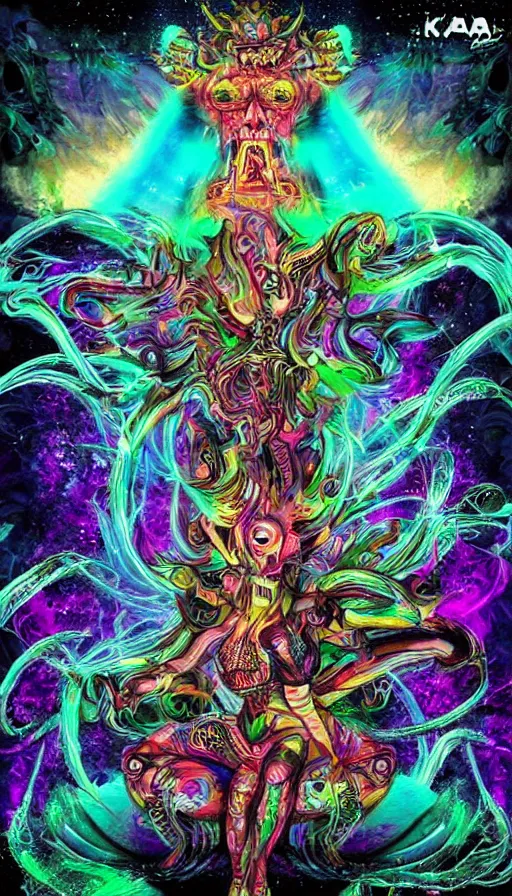 Image similar to psytrance artwork, by khara inc