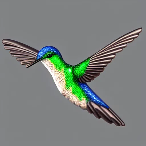 Prompt: ultra realistic cyber!!! hummingbird