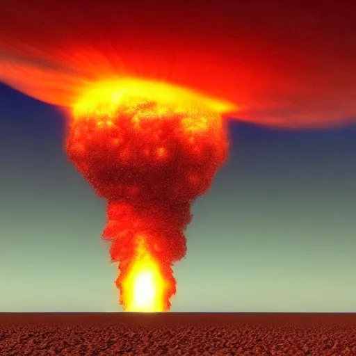 Prompt: a nuclear explosion test in 4k