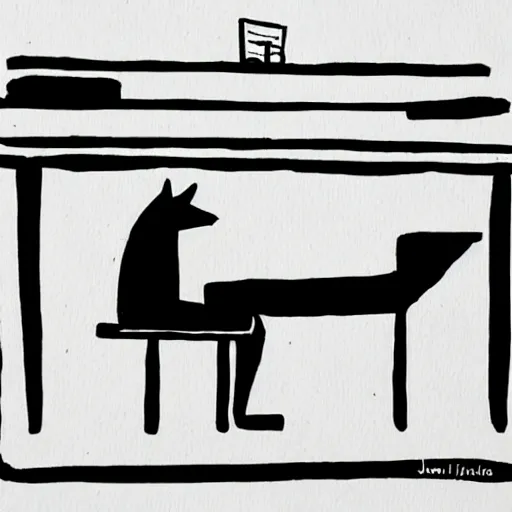 Image similar to cute cartoon cat playing the piano by jean jullien