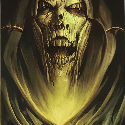 Prompt: head and shoulders portrait of a death slaad, d & d, fantasy, greg rutkowski, frank frazetta, alexandre chaudret, boris vallejo, michael whelan, miro petrov, hr giger, magali villeneuve, donato giancola