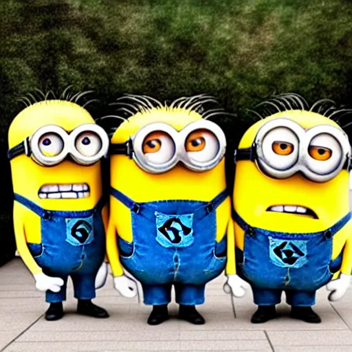 Prompt: minions going to church