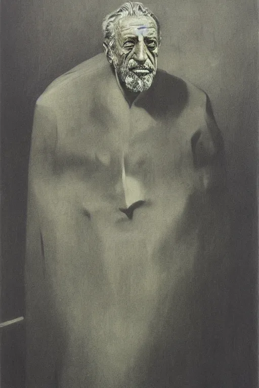 Prompt: portrait of Nicholas Ray by Zdzislaw Beksinski