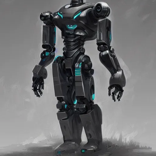 Prompt: A robot in the style of Juan Pablo Roldan, trending on artstation